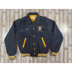 West Wind Corduroy Jacket sz M color Navy NWOT Vintage "Wrestling Massapequa"